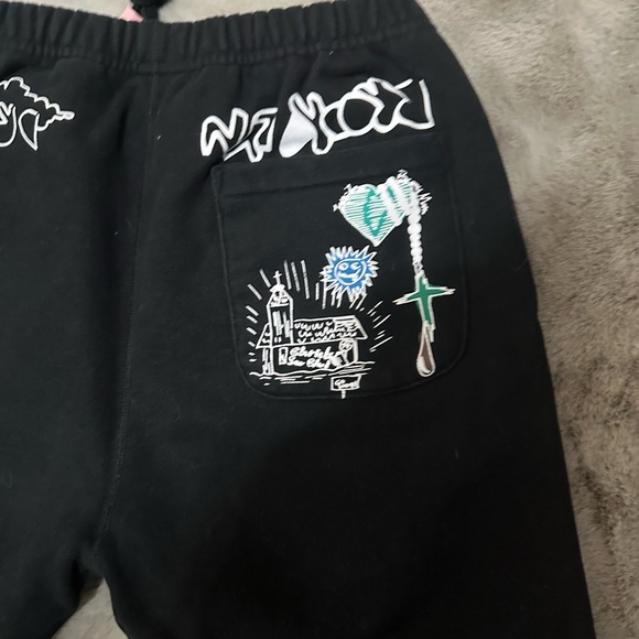 Saint Jhn Not a Cult Graphic Sweatpants Joggers xs. ALTERED TO FIT XXS - Picture 3 of 6